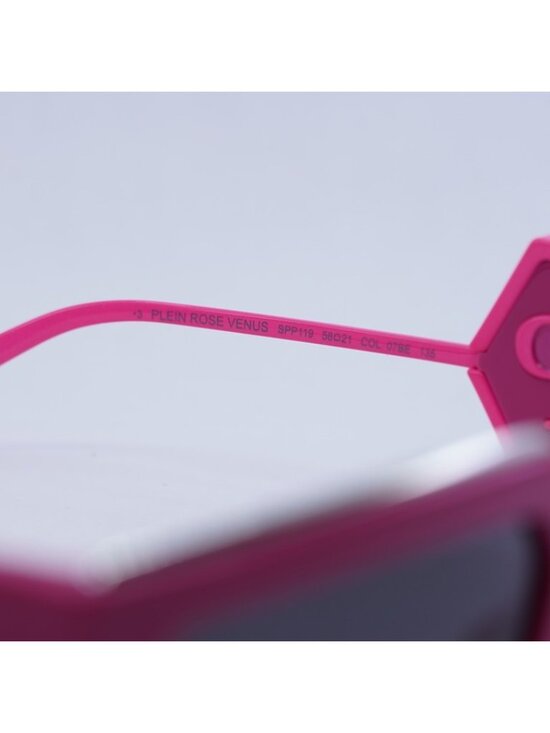 Philipp Plein SPP119M Rose Venus 07BE Sunglasses Fuchsia Rectangle Frame main image 4